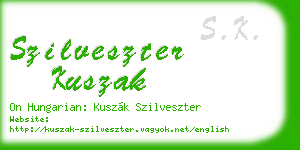 szilveszter kuszak business card